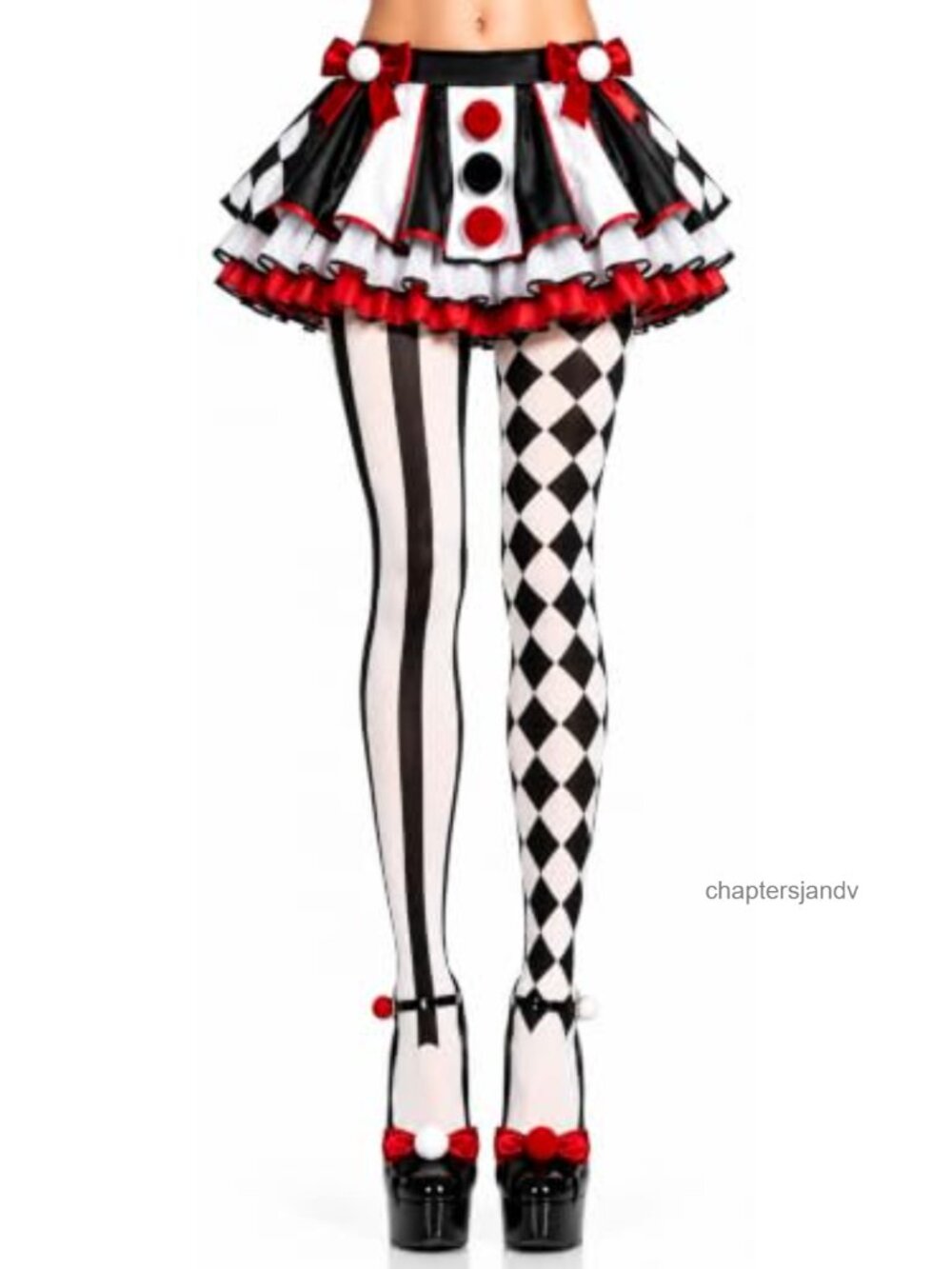 Harlequin Tights Women Clown Costume Hosiery Halloween Cosplay